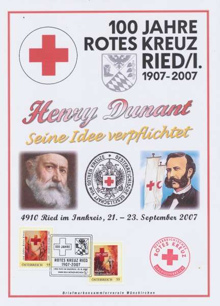 100 Jahre Rotes Kreuz Ried im Innkreis 1907-2007 Henry Dunant