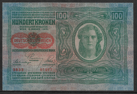100 Kronen 2.1.1912 Ank 178 Pick 56 NR.3833 51977