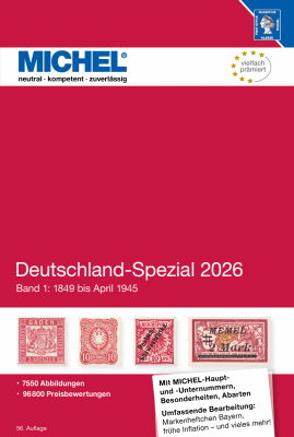 MICHEL DEUTSCHLAND SPEZIAL-KATALOG 2026 - BAND 1 1849-4.1945