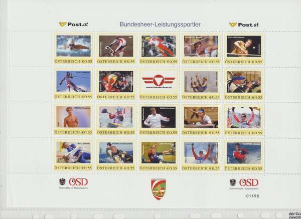 Bundesheer Leistungssportler Marken Edition 20 Postfrisch