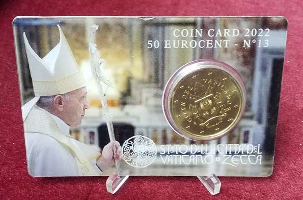 50 Cent Coincard Nr. 13 2022 Vatikan