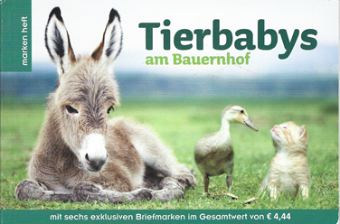 Tierbabys am Bauernhof Briefmarken Heft mit 6 Marken