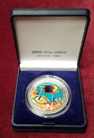 50 Bututs 1997 Marine Life Protection Gambia Silber nur 5000 Stück