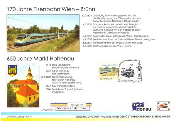 170 Jahre Eisenbahn Wien Brünn 2009