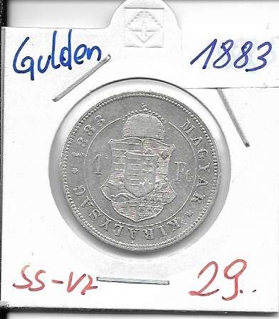 1 Gulden Forint 1883 KB Silber Franz Joseph