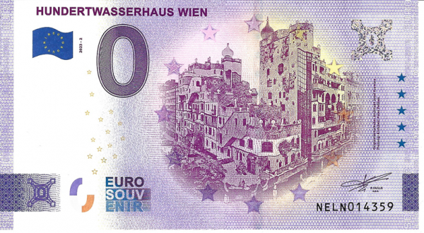 ANK.Nr.75 Hundertwasserhaus Wien 0 Euro Schein 2023-2