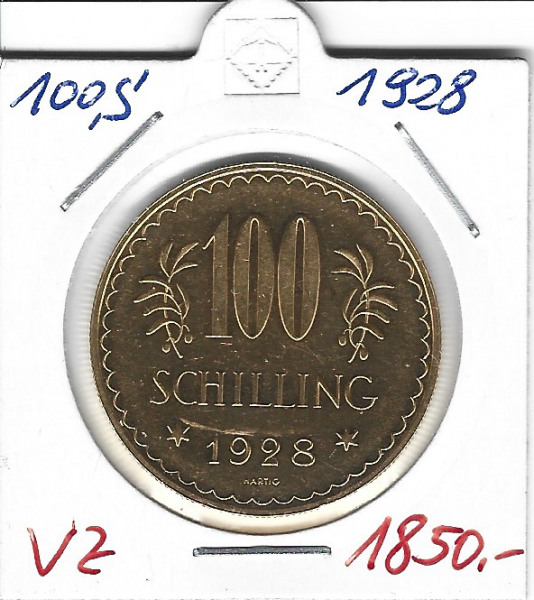 100 Schilling Gold 1928