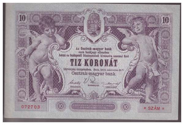 10 Kronen 31.3.1900 Ank150 Nr.072703