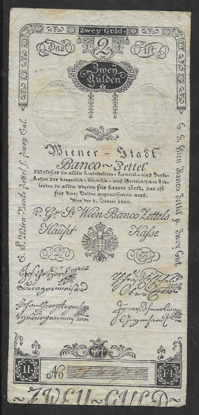 Franz II 2 Gulden 1800