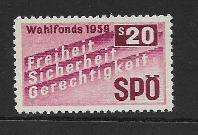 Parteispende SPÖ Wahlfonds 1959 20 Schilling