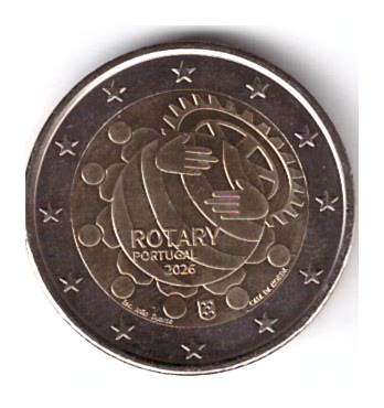 2 Euro Portugal 2026 100 Jahre Rotary Club